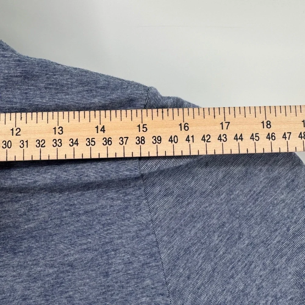 Vineyard Vines Boys XL 18 Edgartown Polo Shirt Blue Heathered Pima Stretch